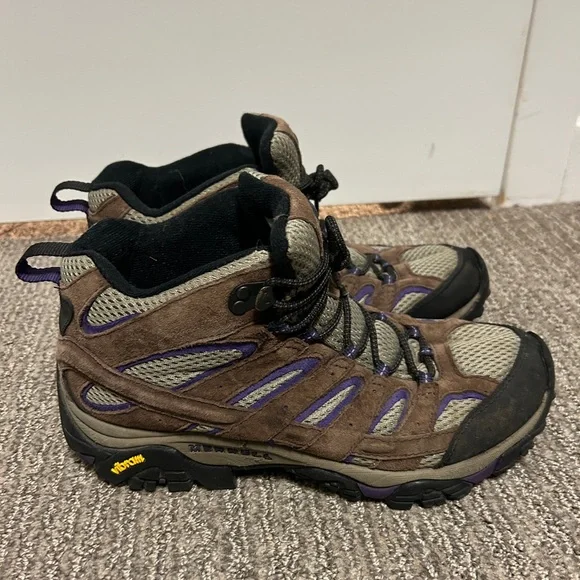 Merrell Moab 3 Mid Vent Women's Boots - Brown and Purple - Picture 5 of 5